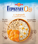 Овсяная каша момент с курагой и семенами льна "Геркулес Q10" 35г/20 уп в ш/б